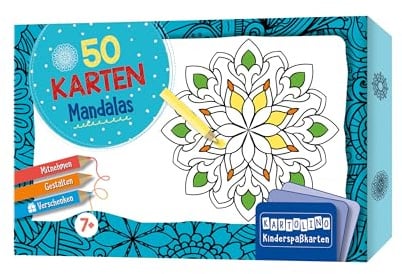 50 Karten zum Ausmalen - Mandalas: Mitnehmen, gestalten, verschenken (KARTOLINO Kinderspaßkarten)