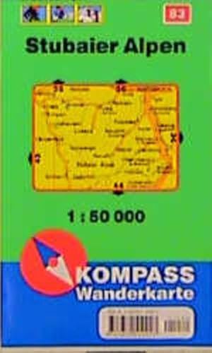 Kompass Karten, Stubaier Alpen, Serleskamm: Mit Kurzführer, alpinen Skirouten und Radrouten. 1:50000 (KOMPASS Wanderkarte)