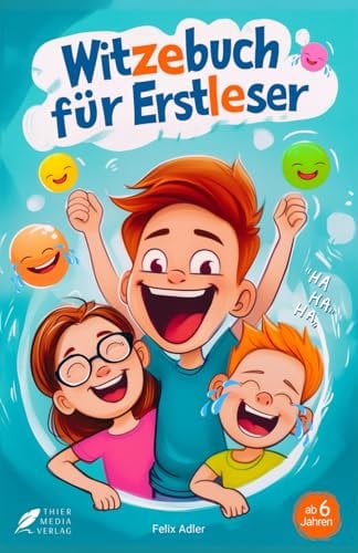 Witzebuch für Erstleser: Farbenfrohe Kinderwitze zum Lesenlernen für Kinder ab 6 Jahren (Mit vielen bunten Illustrationen und Silbenfärbung) (Silbengeschichten 1. Klasse)