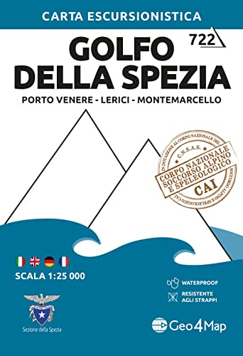 Cinque Terre Golfo de: Wanderkarte 1:25000 (Carte escursionistiche 1:25.000)