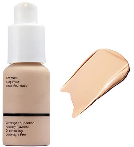 Fond de Teint Couvrant Imperfections Liquid Foundation Waterproof Longue durée Soft Matte 30ml 8 Couleur
