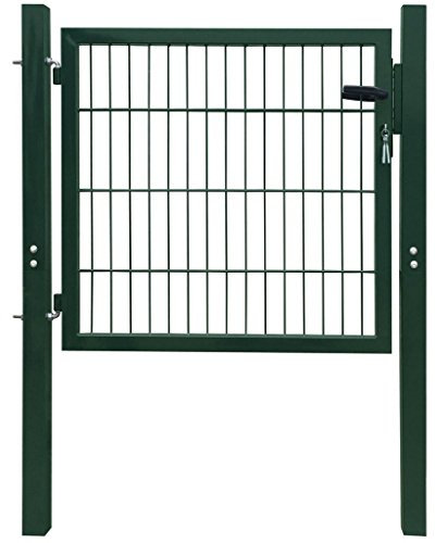 Festnight Cancello staccionata 2D (Singolo)/ Pannello per Recinzione Verde 106 x 130 cm