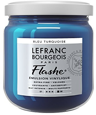 Lefranc Bourgeois Flashe Acrylique Pot 400ml Bleu Turquoise