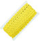 25m Zackenlitze Borte Zick-Zack-Borte auf Karte, 5/9mm breit, Viskose, waschbar, 15 Farben, Farbe:gelb