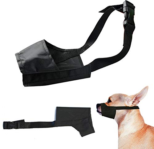 HUAZONG Maulkorb Mesh Einstellbar Nylon für meistens Hunde vom Beisen, Bellen und Kauen abzuhalten (XS:14CM, Schwarz)