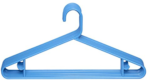 Clorox plástico, Paquete de 10 | Ideal para Uso Diario estándar | Barras de Soporte con Dos Ganchos para Accesorios | Juego de Perchas de Ropa de Valor