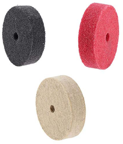3 dischi di lucidatura in fibra di nylon di qualità per smerigliatrice da banco, per rimuovere la polvere da 75 mm.