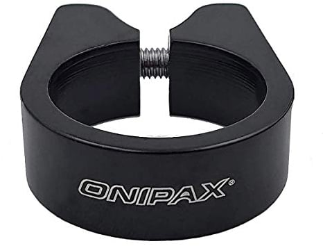 ONIPAX Bicycle Seat Post Clamp Aluminum Alloy 31.8MM/34.9MM Black (34.9mm)