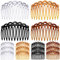 16 Stücke Haarkamm Kunststoff Haar Seitenkamm Französisch Twist Kamm Haarspangen Braut Hochzeit Schleier Kamm Zähne Haarspange Kämme (Schwarz, Transparent, Licht Kaffee, Dunkler Kaffee)