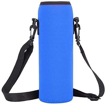 Cyrank Borsa per Bottiglia d'Acqua, Borsa per Bottiglia d'Acqua con Tracolla Custodia per Bottiglia d'Acqua con Tracolla Imbottita Regolabile