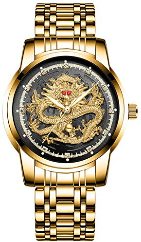 rorios Mode Herren Uhr Wasserdicht Analogue Quartz Armbanduhr mit Edelstahlband Business Kleid Uhren für Männer Herren