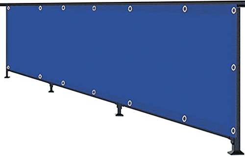 Balcony Privacy Screen Encryption Thickening Fence Privacy Protection Network Multifunction Facades Partition Net Garden UV Resistant Net,Blue,1.7x8.6m