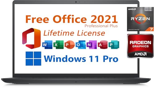 Dell Inspiron 15 Business Laptop, Free Microsoft Office 2021 Lifetime License, 15.6 FHD Display, AMD Ryzen7 5825U, 32GB RAM, 1TB PCIe SSD, USB-C, Windows 11 Pro