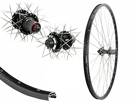 28 Zoll Hinterrad BE19 Disc schwarz 6-Loch 8-10 Fach Kassette schwarz Schnellspanner 622-19
