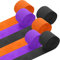 Lot de 6 Rouleaux Serpentin en Papier Crépon 3 Couleurs(Noir,Violet,Orange) pour Décoration de Fête(25M x 4.5cm)