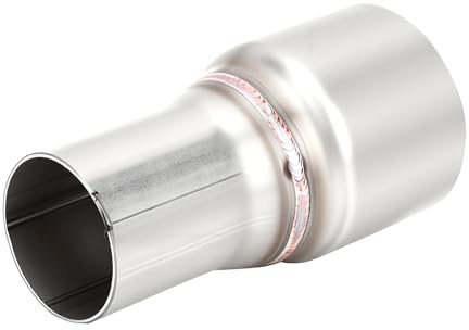Connecteur d'Échappement 45 Réducteur d'Échappement Acier Inoxydable 304 Tuyau de 63mm/2,5 Pouces à 45mm/1,75 Pouces