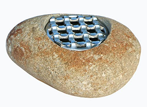Wogeka - massiver Aschenbecher - im modernen Style aus Fluss-Stein als Geschenk-Idee zu Weihnachten Geburtstag Dekoration indoor outdoor