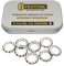 Rondelle Griffe M5 : Boite 50 Pcs Visserie Inox | Rondelles Eventail pour Vis Boulon Ecrou | Rondelle de Blocage Dentee Acier A2 Anti-Rouille Extérieur - DIN 6798 | Boite Rangement Vis PROTORX