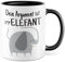 Lustige Tasse irrELEFANT Tier Kaffeetasse mit Spruch Elefanten Kaffee-Becher lustig Witz Teetasse Geschenk Humor Geschenkidee Sarkasmus Büro Zuhause (Weiß/Schwarz)