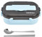 MOUMOUTEN Lunchbox, 1000 ml, zwei Fächer, tragbare Edelstahl-Lunchbox, japanische Lunchbox, unterteilte Bento-Box für Studenten und Erwachsene(Blau)