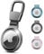 Empire 1pc Apple Airtag Holder Metal Protective Sleeve - Premium Aluminum Cover Airtag Keyring Case for Apple Air Tag - Enhanced Protection & Sleek Design - Safeguard Your Airtags with Style (Black)