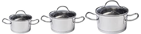 OQHAIR Cocina de Acero Inoxidable 304 u Cocina de Sopa de Doble Fondo u Cocina de inducción Juegos de 3 Piezas Utensilios de Cocina ordinarios Juego de Utensilios de Cocina Juego de cocin