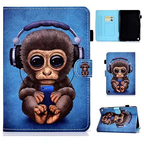 Case for Amazon kindle Fire Max 11 Inch 2023 Tablet Tablet Case, Shockproof PU Leather Multi-Angle Viewing Stand Function Folip Flip Protective Cover Headset monkey