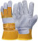 AKOFIC Arbeitshandschuhe Leder für Herren und Damen - Gartenhandschuhe Dornenfest mit Rindspaltleder, Robuste Stichfeste Lederhandschuhe zum Beschneiden von Rosen Montagehandschuhe