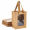 NBEADS 12 Stück Kraftpapier-Geschenk-Taschen mit Fenster, 20x15x10.3cm Große Papier-Geschenktüten Mit Griffen Papier-Einkaufstüten Für Geburtstag Brautparty Festival Party, Kamel