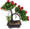 Zerodeko Hochzeit Apfelbaum aus Kunststoff im Topf Kunstpflanzen drinnen Bürodekoration Zimmerpflanzen Wohnkultur gefälschte Pflanze gefälschter Kleiner Bonsai gefälschte Bonsais