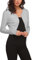 Hotouch Bolero Donna Elegante Coprispalle Giacca Corta con Spalla Maniche Lunghe Cardigan Leggero Shrug con Bottone Estivo Casual Cardigan Grigio S