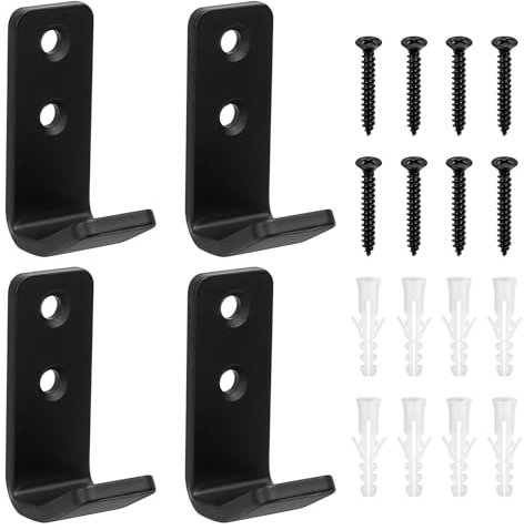 4 Pcs Gancho Pared, Ganchos para Colgar Resistentes, Ganchos Pared, Ganchos para Pared en J, Ganchos para Colgadores de Garaje, Soporte de Montaje para Almacenar Escaleras Colgar Bicicletas