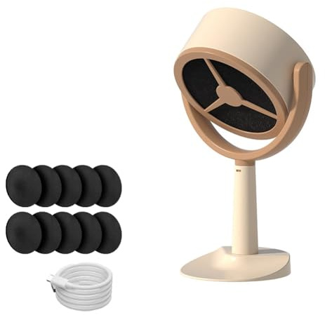 Janasiba Nettoyeur de fumée portable, ventilateur d'extraction de cuisine portable, hottes d'aspiration de bureau, ventilateur d'évacuation amovible et lavable, , facile à installer