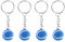 PATIKIL Llavero de Tenis, 4 Piezas Llavero de Mini Pelota de Tenis Llavero Lindo para Amantes del Deporte, Azul Marino
