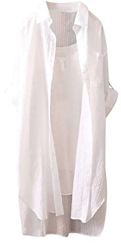 Blouse Femme Carreaux- Chemise Oversize Long-Top Manche Longue Grande Taille Ample Printemps Eté Tops Classique Regular Fit Comfy De Mode Hauts DéContractée Chemisers