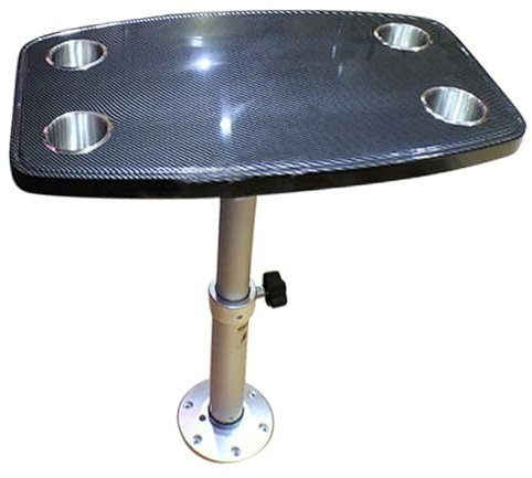 LYXWGRZD Wohnmobil-Hubtisch, Wohnmobil-Esstisch mit 4 GeträNkehaltern, Abnehmbare Rechteckige Bootstische, für Umgebaute Fahrzeuge