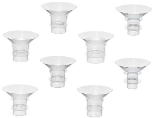 HEALSOPTHY 8 pcs Silicone Breast Pump Flange Inserts for Wearable and Electric Pumps Comfortable Safe Accessories for Breastfeeding