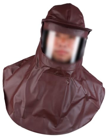 ABOOFAN Ölbeständige Maske Mit Säure Alkalibeständigem Umhang Wasserdichte Kapuze Nackenschutz Kopfhaube Für Industriellen Schutz Langlebiges Material Atmungsaktiv Mit Lüftungsöffnungen