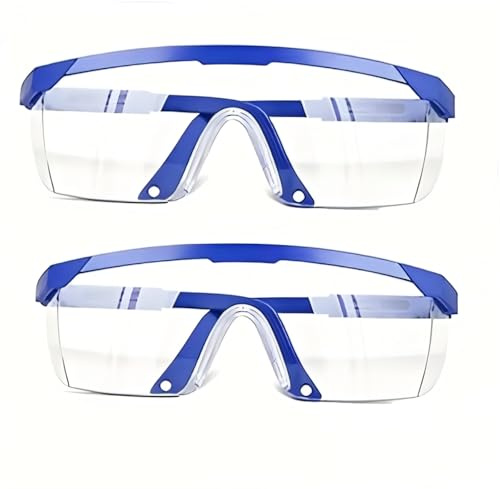 KARELLS Schutzbrille,2 PCS Arbeitsschutzbrille,Schutzbrille Antibeschlag,UV-Schutzbrillen,Vollsichtbrille,für Lackieren,Arbeiten,Schleifen,Baustelle