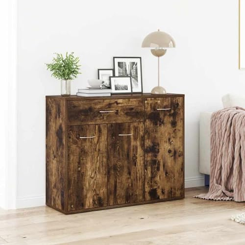 Rantry Sideboard Räuchereiche 88x30x70 cm Holzwerkstoff Anrichte Model815366