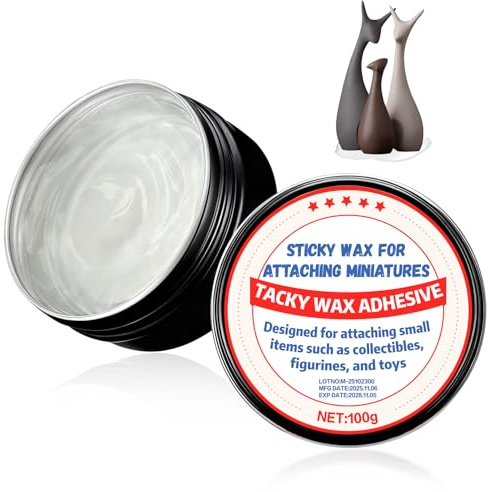 WEILAOK Tacky Wax Adhesive, Tacky Wax, Removable Tacky Glue, Adhesive Putty Specifically Designed for Fixed Miniature Models, Transparent and Residue-Free, 130g