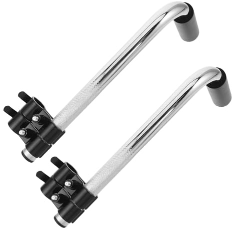COLLBATH 2 Stück Rollstuhlgriffverlängerung Rollstuhlgriff Zubehör Rollstuhlgriffverlängerung Transportstuhlverlängerung Schiebegriffverlängerung Für Senioren Transportstühle Silber