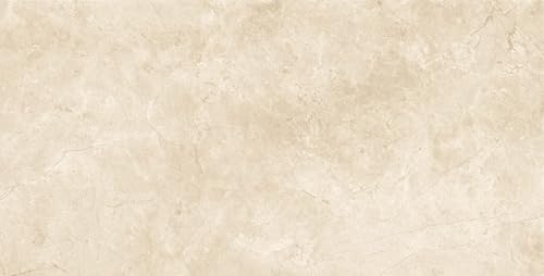 Gres24 Prestige Piastrelle in Gres Porcellanato, Effetto Marmo, Crema Perlato, 60x120cm, Lucido, Superficie Liscia, Spessore 9mm, 2 Lastre, 1,44m²