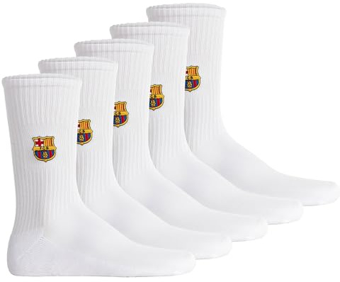 FC Barcelona Unisex Socken, 5er-Pack | Offizielles Lizenzprodukt, Fangeschenk