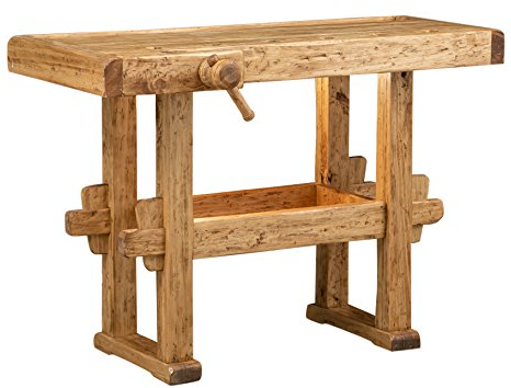 Biscottini Tavolo alto da lavoro 12q6x90x69 cm Made in Italy | Isola cucina piano lavoro legno massello | Bancone cucina | Piano lavoro cucina legno