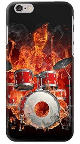 Skull Drum Fire Rock Case Cover Custodia per IPHONE 6 6S