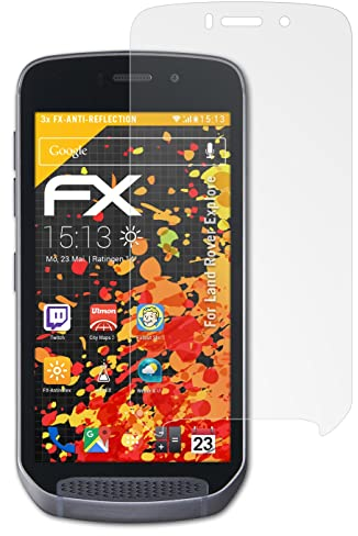atFoliX Panzerfolie kompatibel mit Land Rover Explore Schutzfolie, entspiegelnde und stoßdämpfende FX Folie (3X)