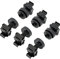 BIGtec 100 x Käfigmutter Montageschrauben Käfigmutternset M6 Montagesatz schwarz für 10 und 19 Schränke Netzwerk Schrauben Rack Käfigmuttern