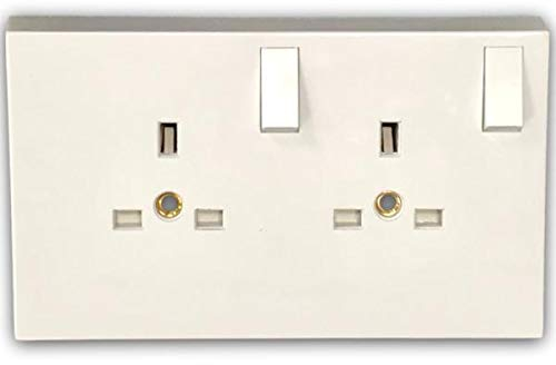 Newlec NL8300/12SCA Socket Converter 1 Gang Single to 2 Gang Double - 13 Amp (GB122W)