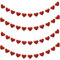 HOWAF 12M Glitzer Rotes Herz Garland Valentinstag Deko Herz Banner PVC Herzen Deko für Romantisch Deko Hochzeit Dekoration Heiratsantrag Deko Geburtstag Party Antrag Deko